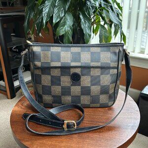 FENDI Pequin Check Crossbody Bag Tobacco and Black